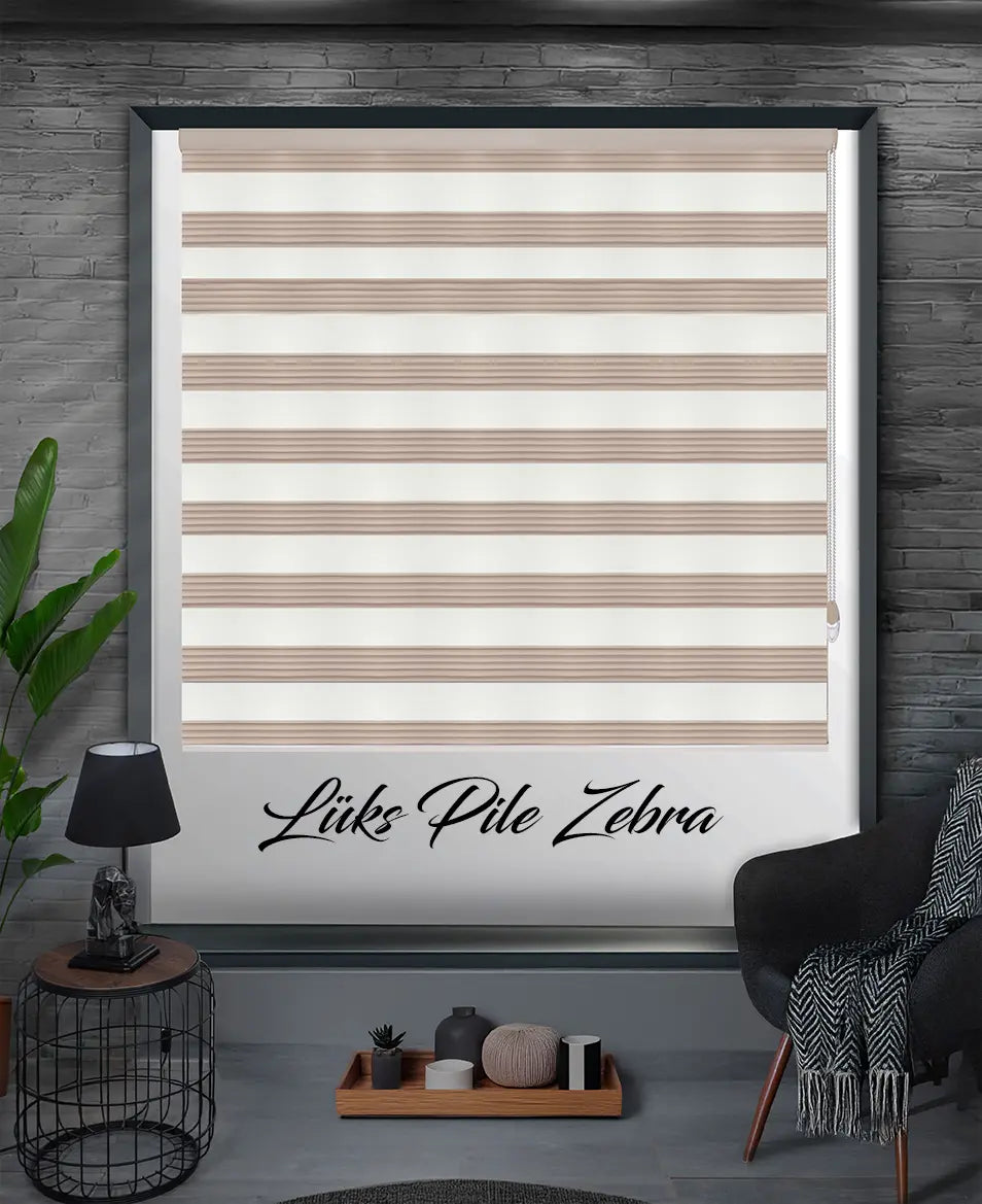 Zebra Perde Lüks Pileli